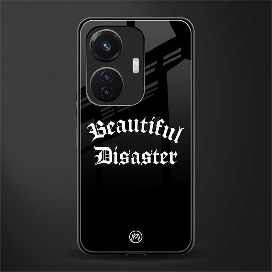 beautiful disaster back phone cover | glass case for vivo t1 44w 4g