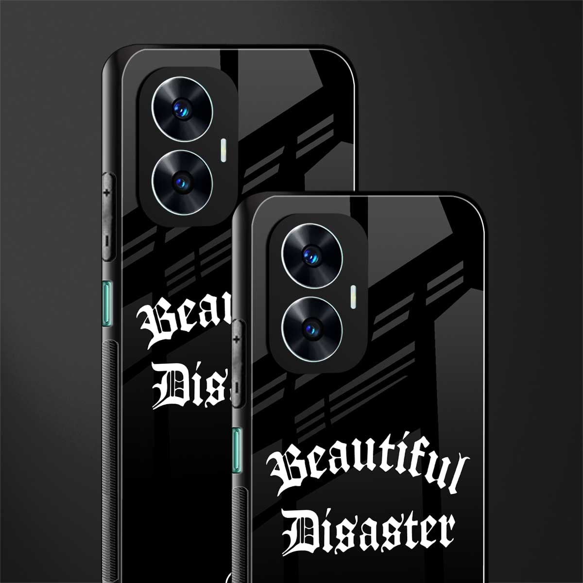 beautiful disaster back phone cover | glass case for realme c55