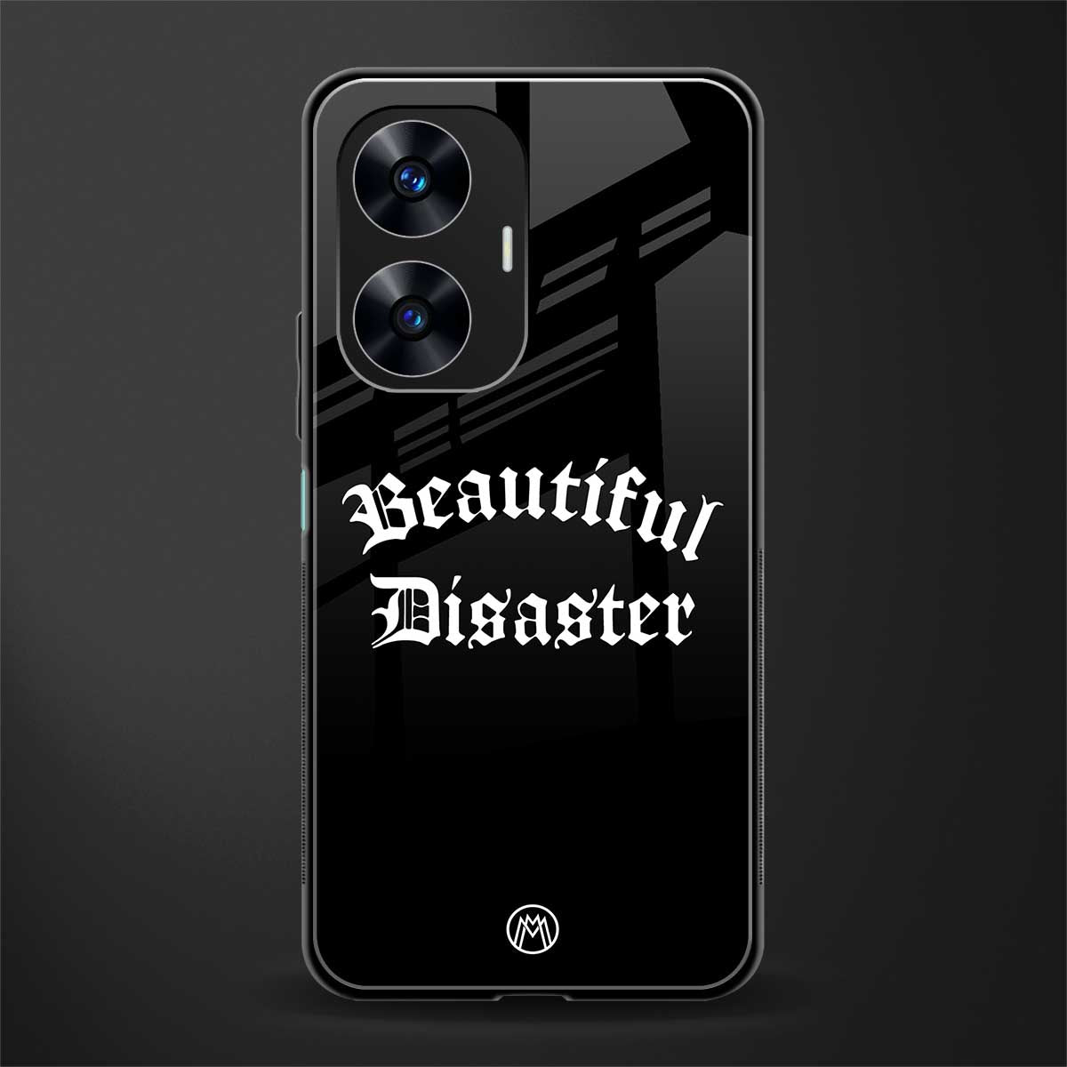 beautiful disaster back phone cover | glass case for realme c55