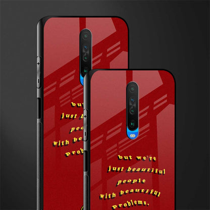beautiful people with beautiful problems glass case for poco x2 image-2