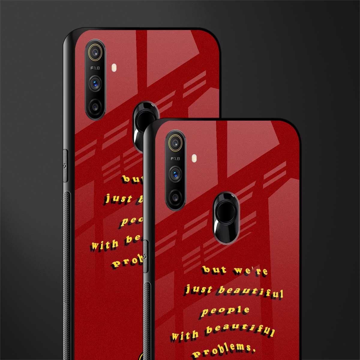 beautiful people with beautiful problems glass case for realme narzo 20a image-2