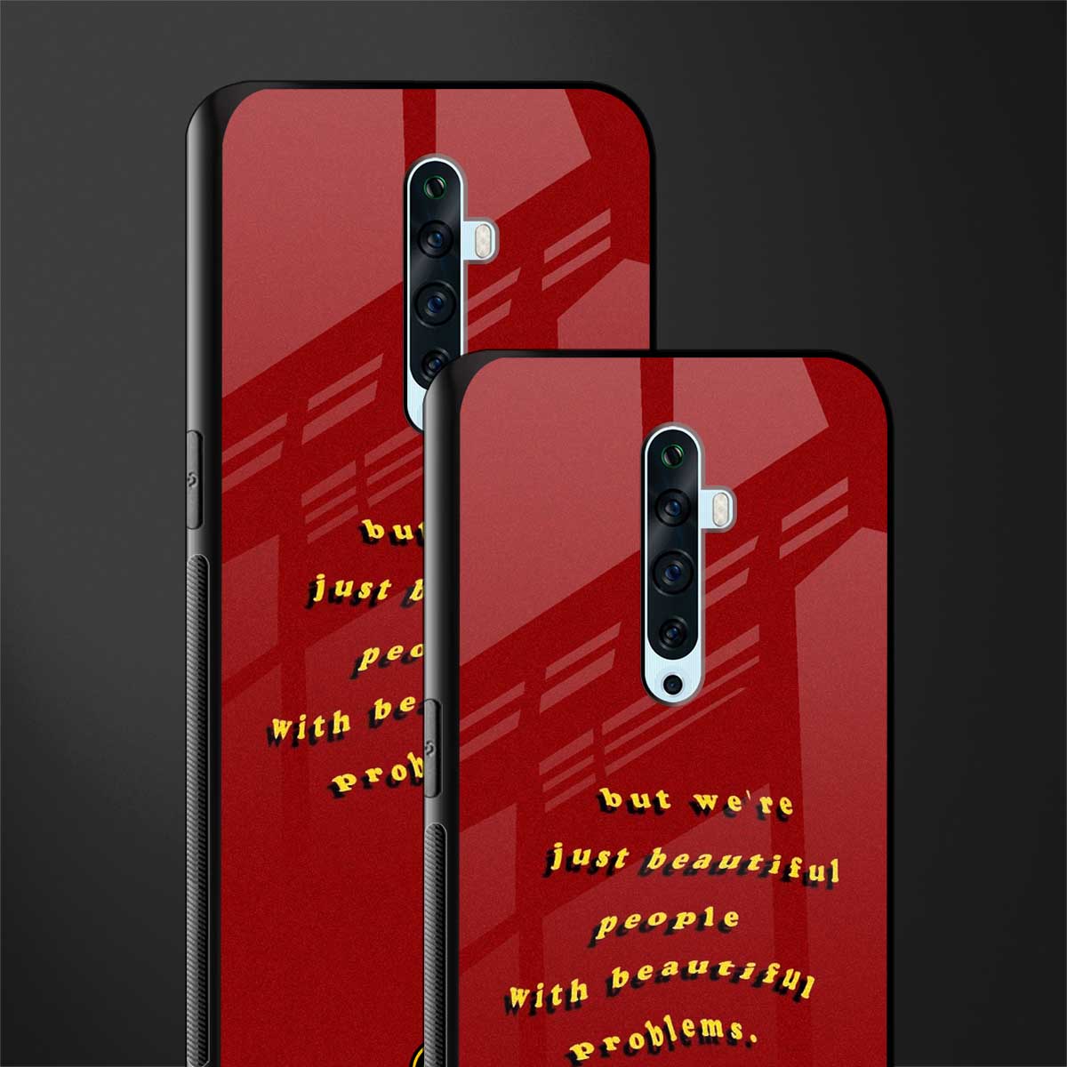 beautiful people with beautiful problems glass case for oppo reno 2f image-2