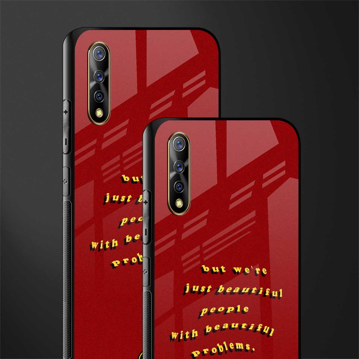beautiful people with beautiful problems glass case for vivo z1x image-2
