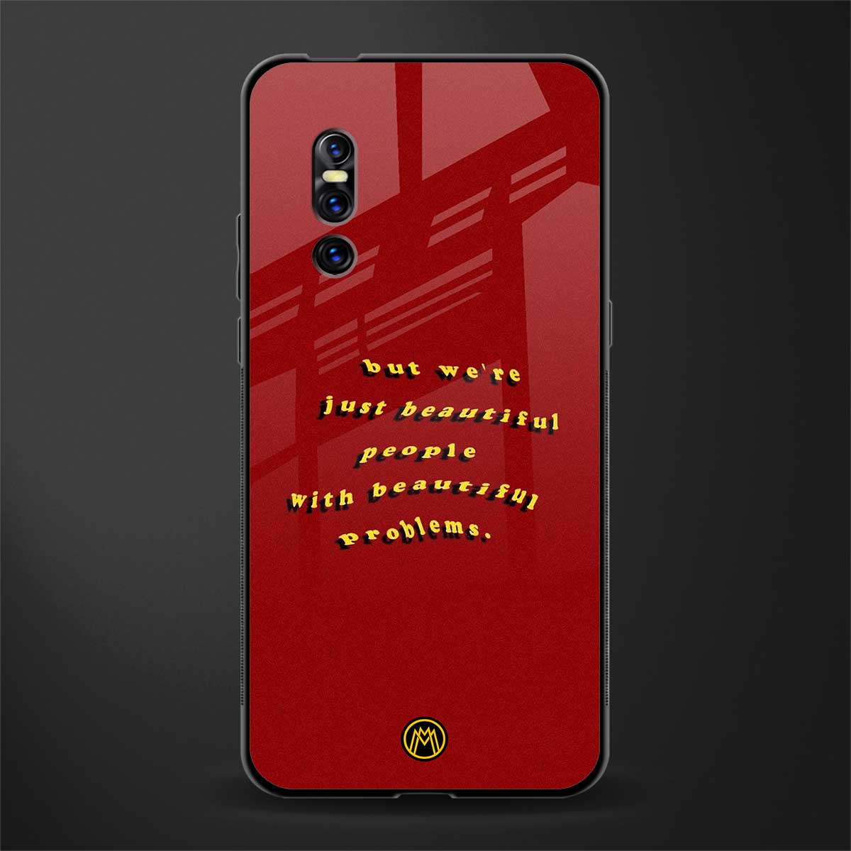beautiful people with beautiful problems glass case for vivo v15 pro image
