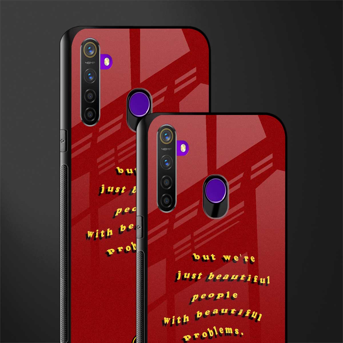 beautiful people with beautiful problems glass case for realme 5s image-2