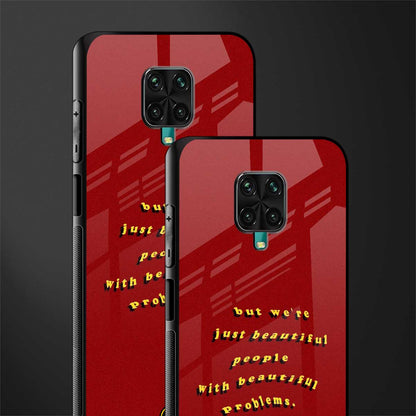 beautiful people with beautiful problems glass case for redmi note 9 pro max image-2
