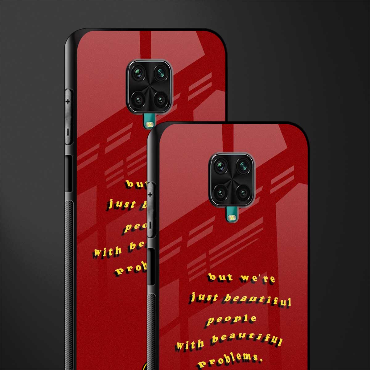 beautiful people with beautiful problems glass case for redmi note 9 pro image-2