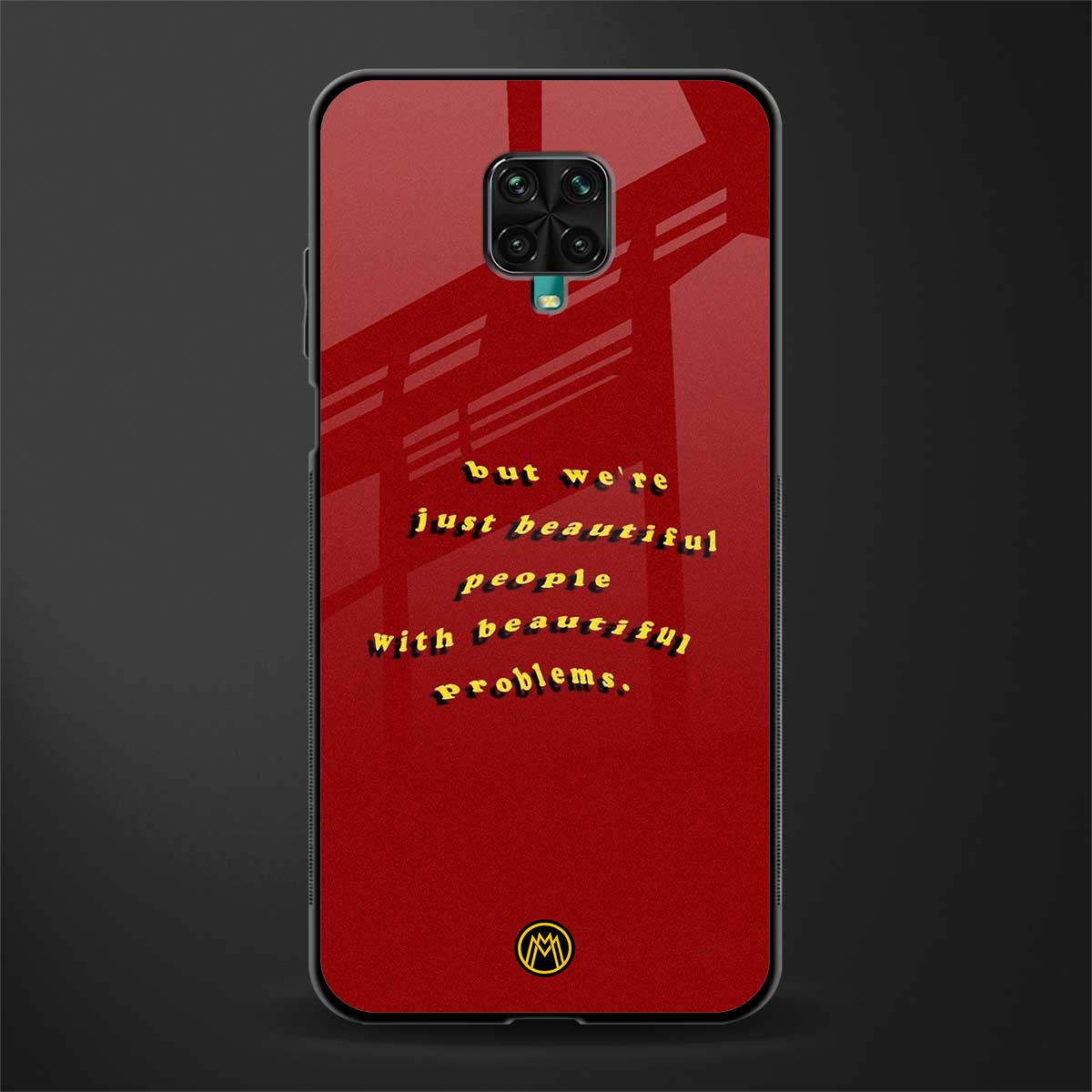 beautiful people with beautiful problems glass case for redmi note 9 pro image