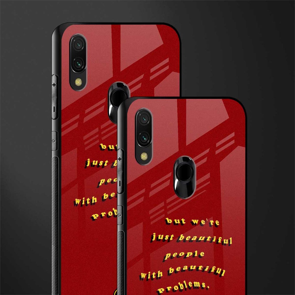beautiful people with beautiful problems glass case for redmi 7redmi y3 image-2