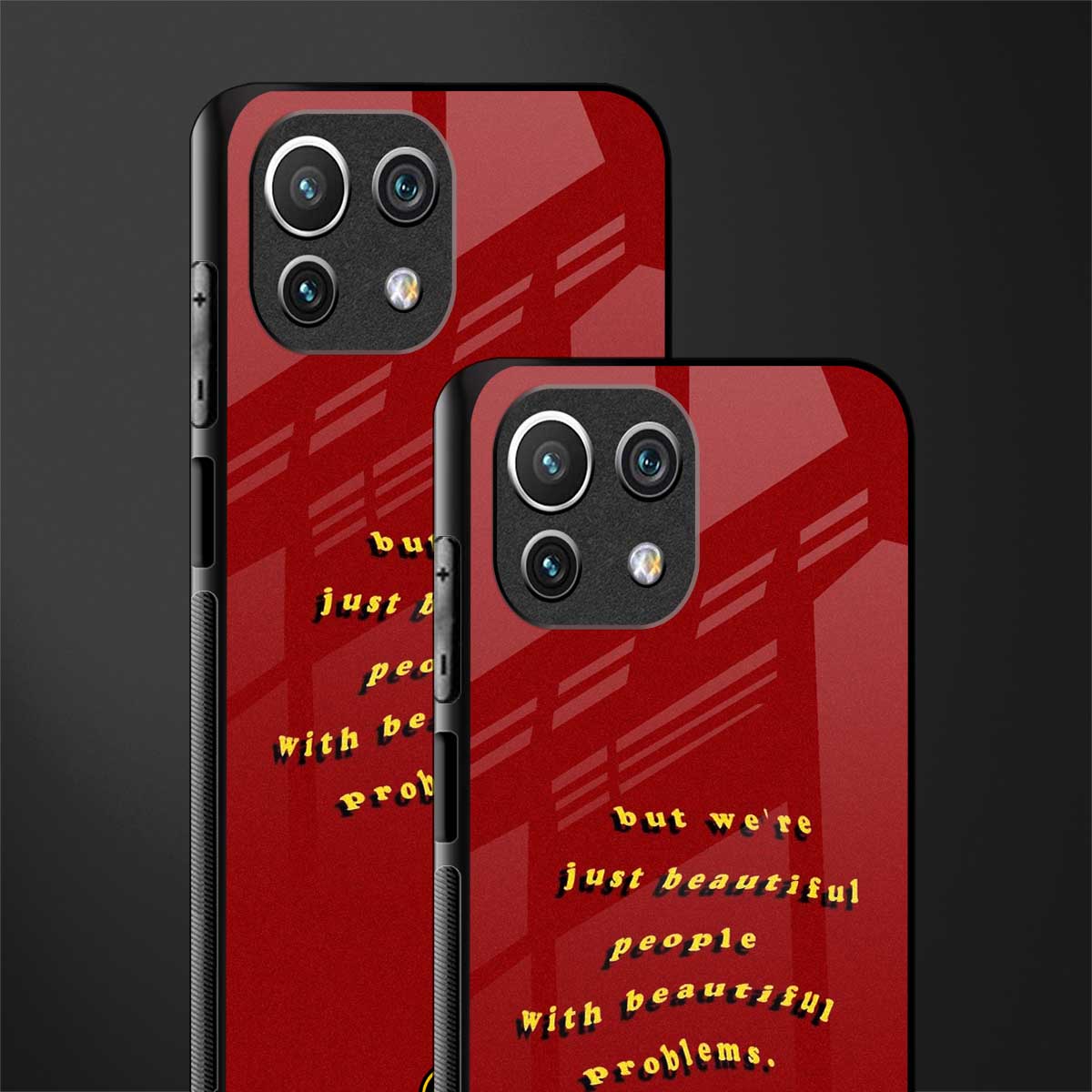 beautiful people with beautiful problems glass case for mi 11 lite image-2