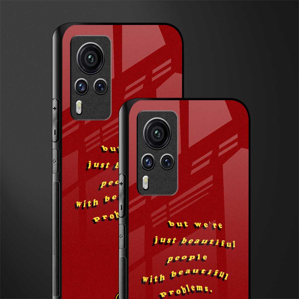 beautiful people with beautiful problems glass case for vivo x60 pro image-2