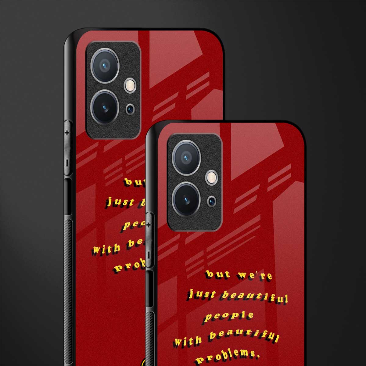 beautiful people with beautiful problems glass case for vivo t1 5g image-2