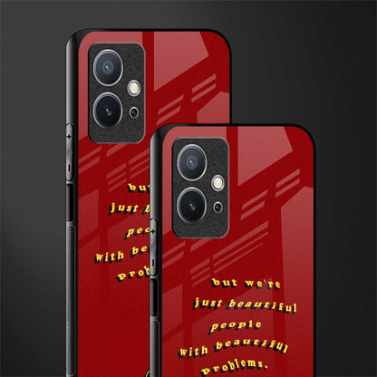 beautiful people with beautiful problems glass case for vivo t1 5g image-2