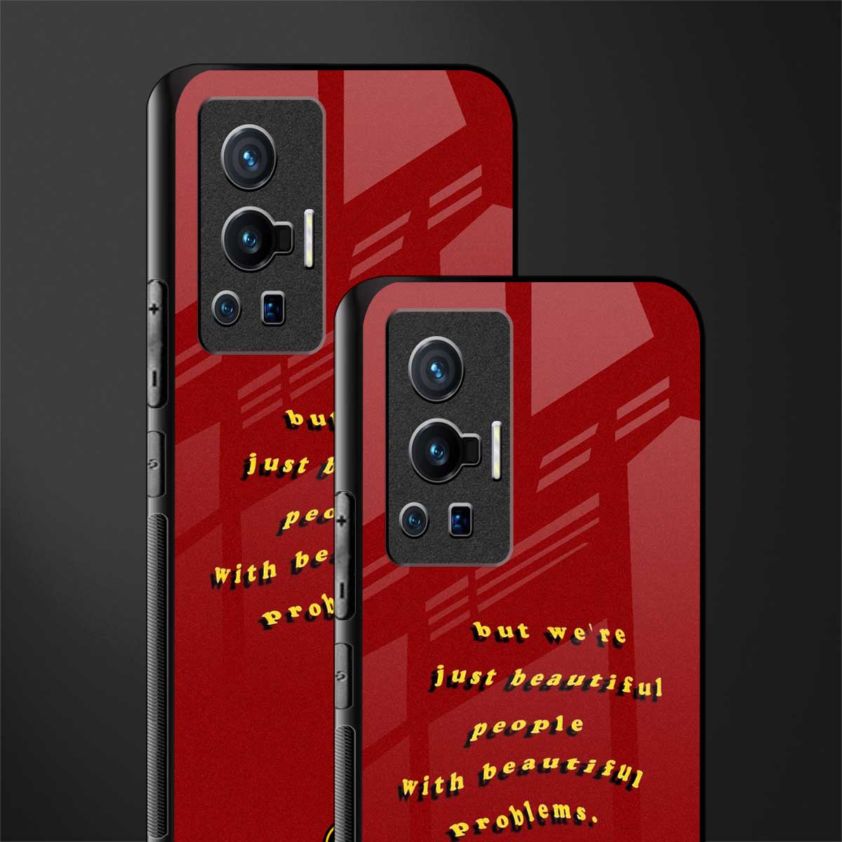 beautiful people with beautiful problems glass case for vivo x70 pro image-2