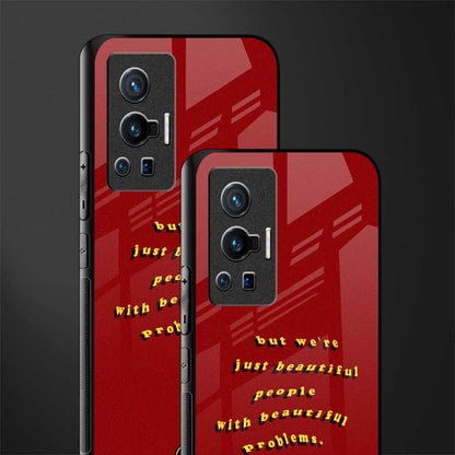 beautiful people with beautiful problems glass case for vivo x70 pro image-2