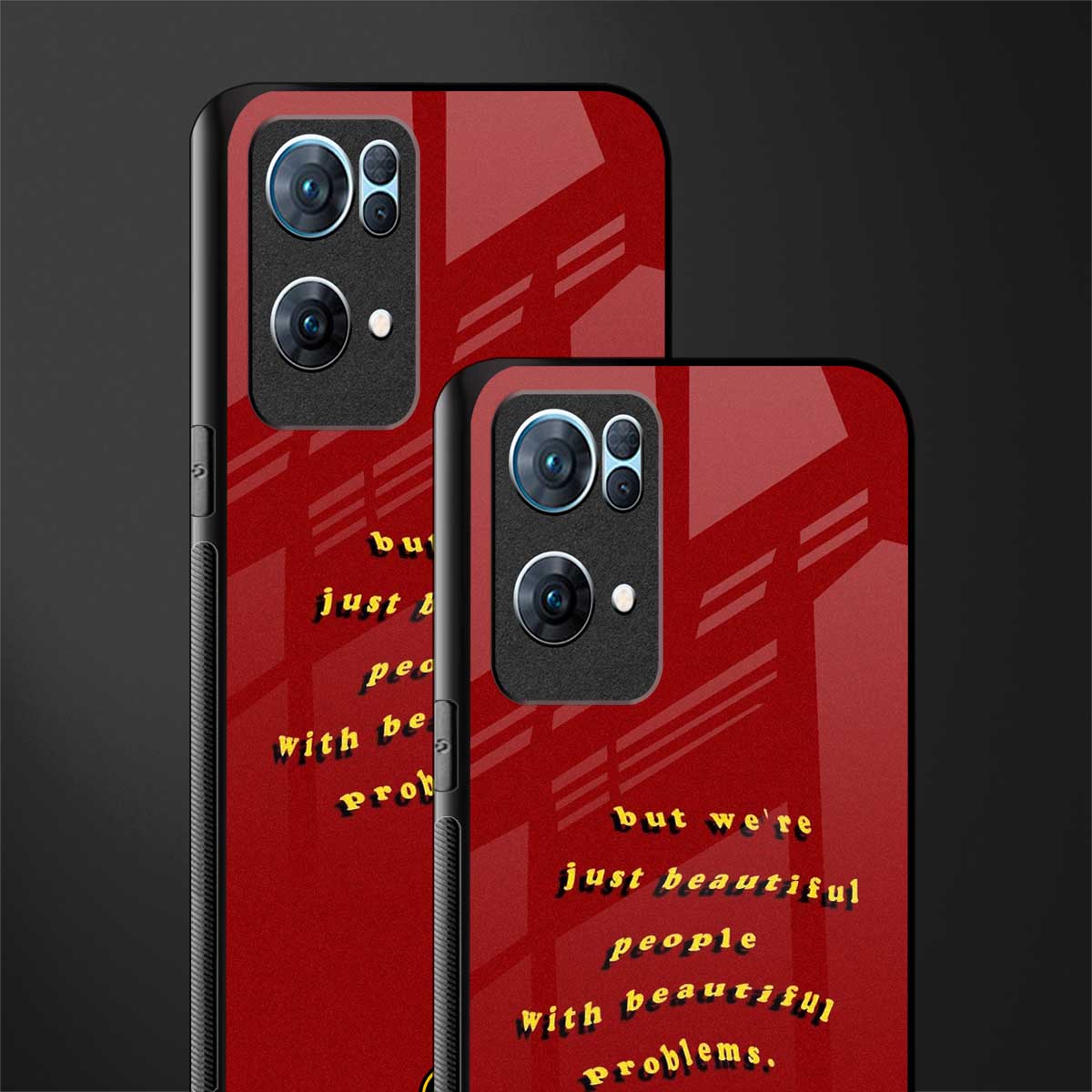 beautiful people with beautiful problems glass case for oppo reno7 pro 5g image-2