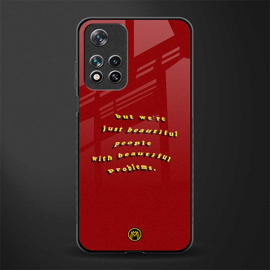 beautiful people with beautiful problems glass case for poco m4 pro 5g image