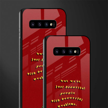 beautiful people with beautiful problems glass case for samsung galaxy s10 plus image-2
