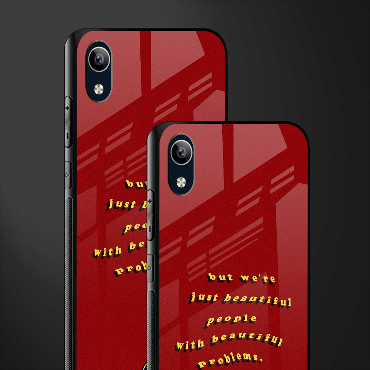 beautiful people with beautiful problems glass case for vivo y1s without fingerprint image-2