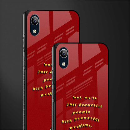 beautiful people with beautiful problems glass case for vivo y1s without fingerprint image-2
