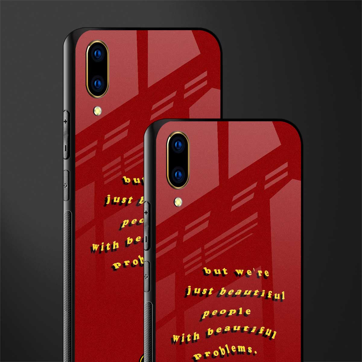 beautiful people with beautiful problems glass case for vivo v11 pro image-2