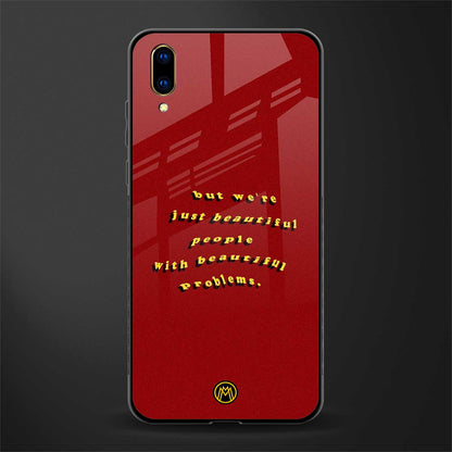 beautiful people with beautiful problems glass case for vivo v11 pro image