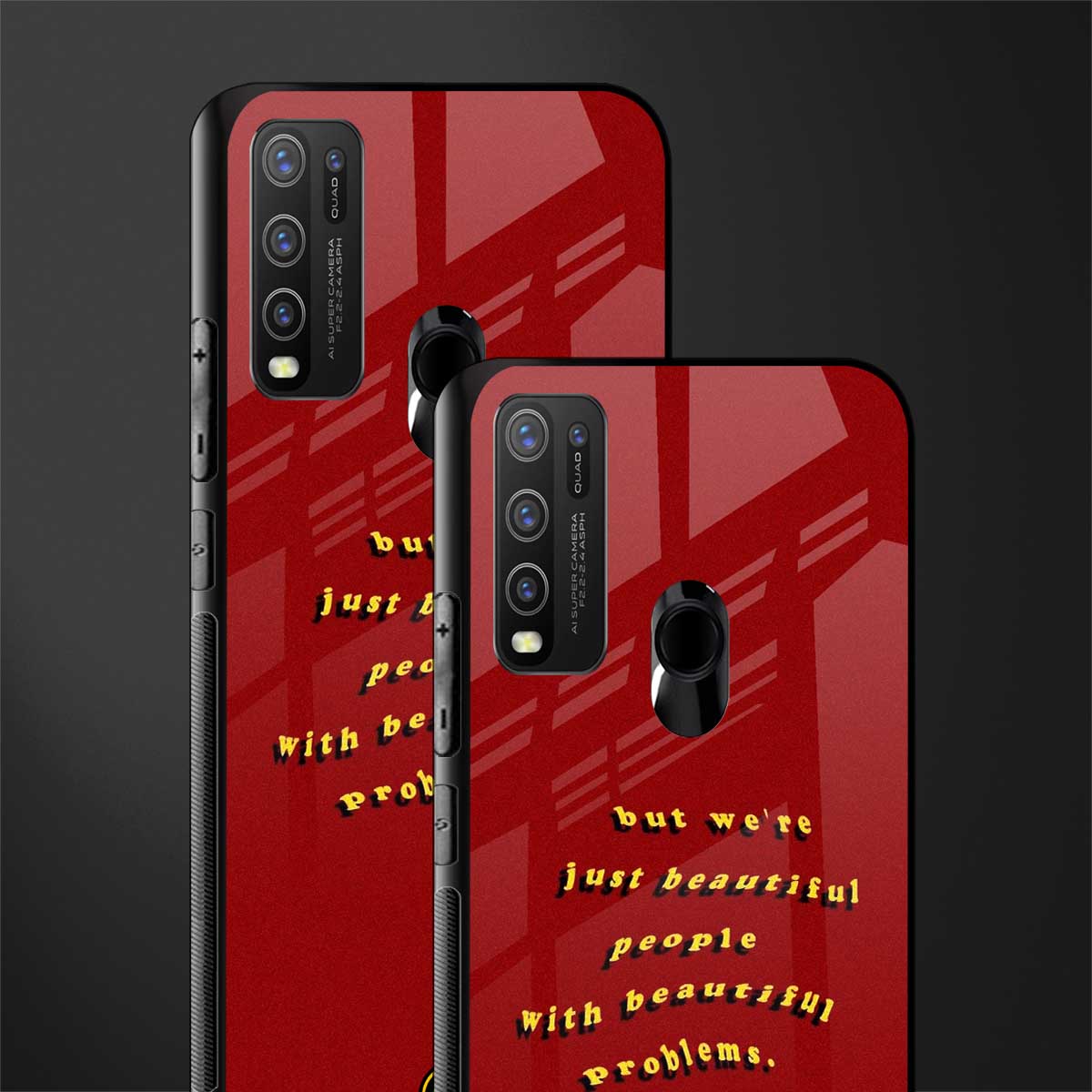 beautiful people with beautiful problems glass case for vivo y50 image-2
