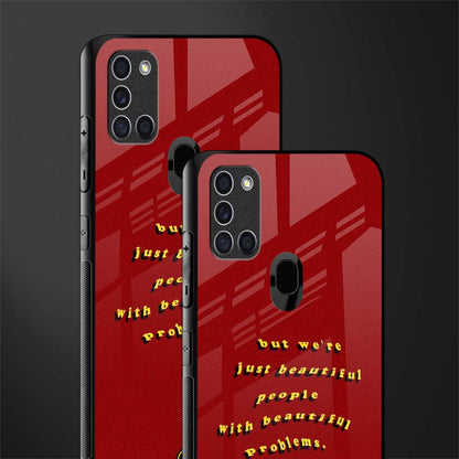 beautiful people with beautiful problems glass case for samsung galaxy a21s image-2