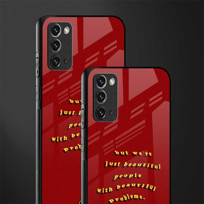 beautiful people with beautiful problems glass case for samsung galaxy note 20 image-2