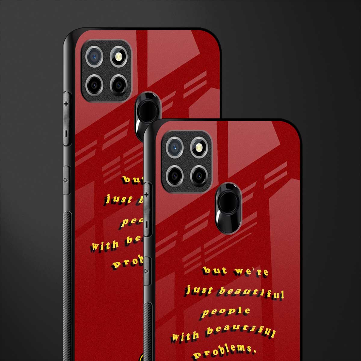 beautiful people with beautiful problems glass case for realme narzo 30a image-2