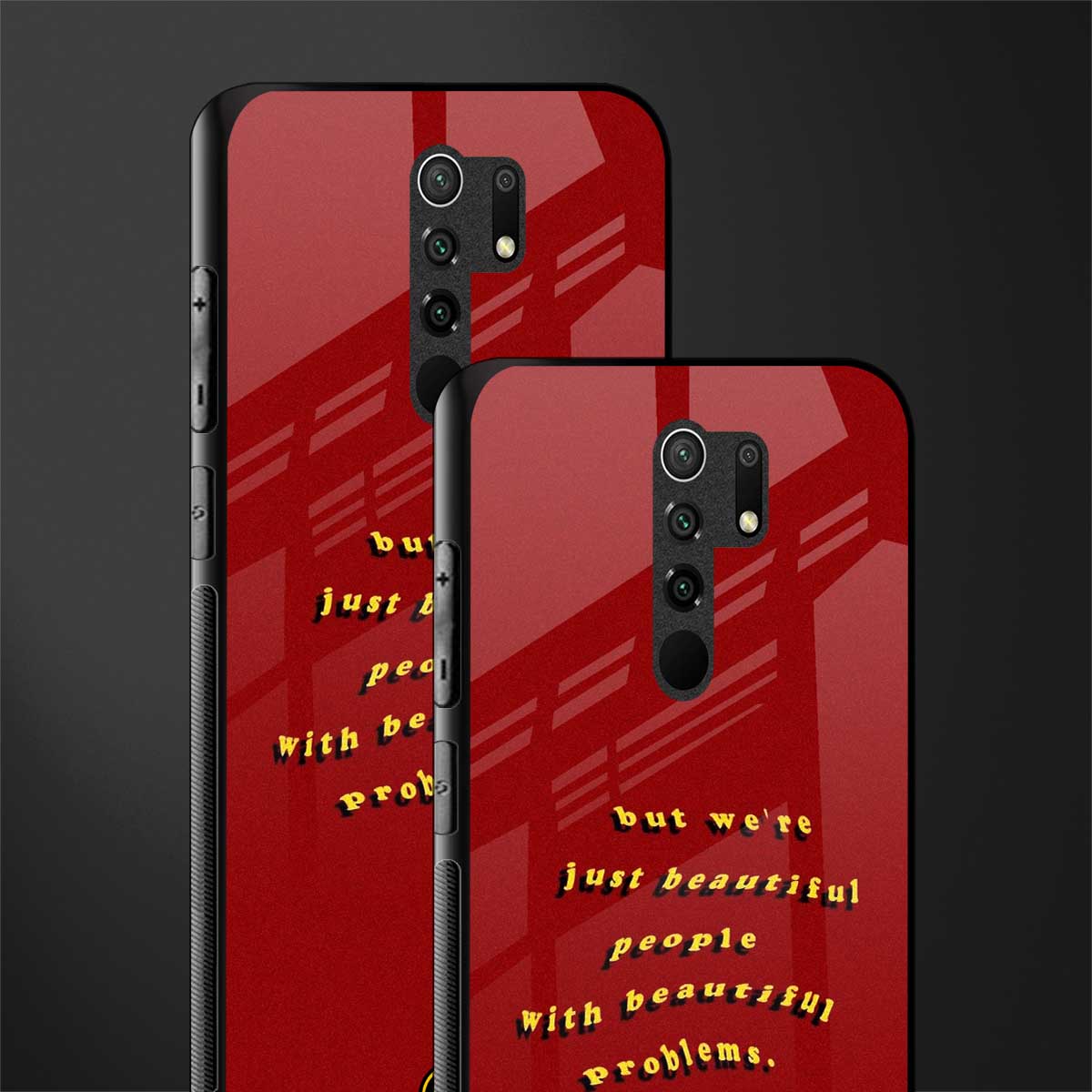 beautiful people with beautiful problems glass case for redmi 9 prime image-2