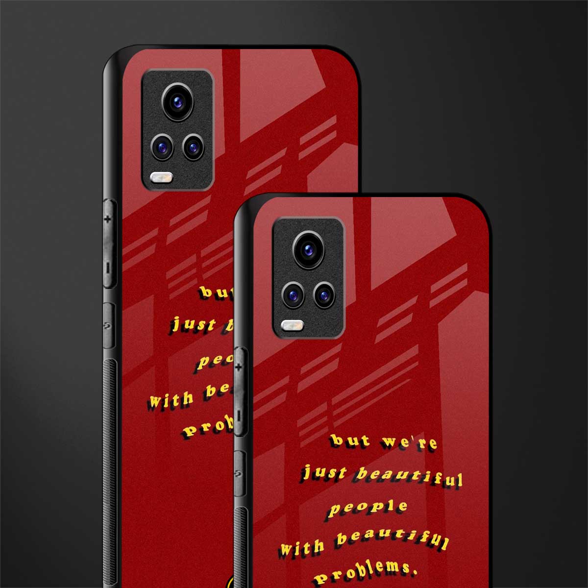 beautiful people with beautiful problems glass case for vivo v20 image-2
