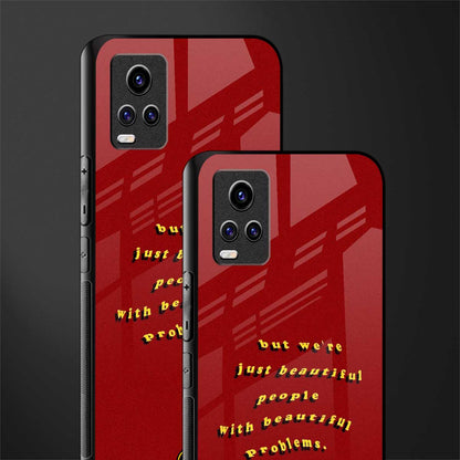 beautiful people with beautiful problems glass case for vivo v20 image-2