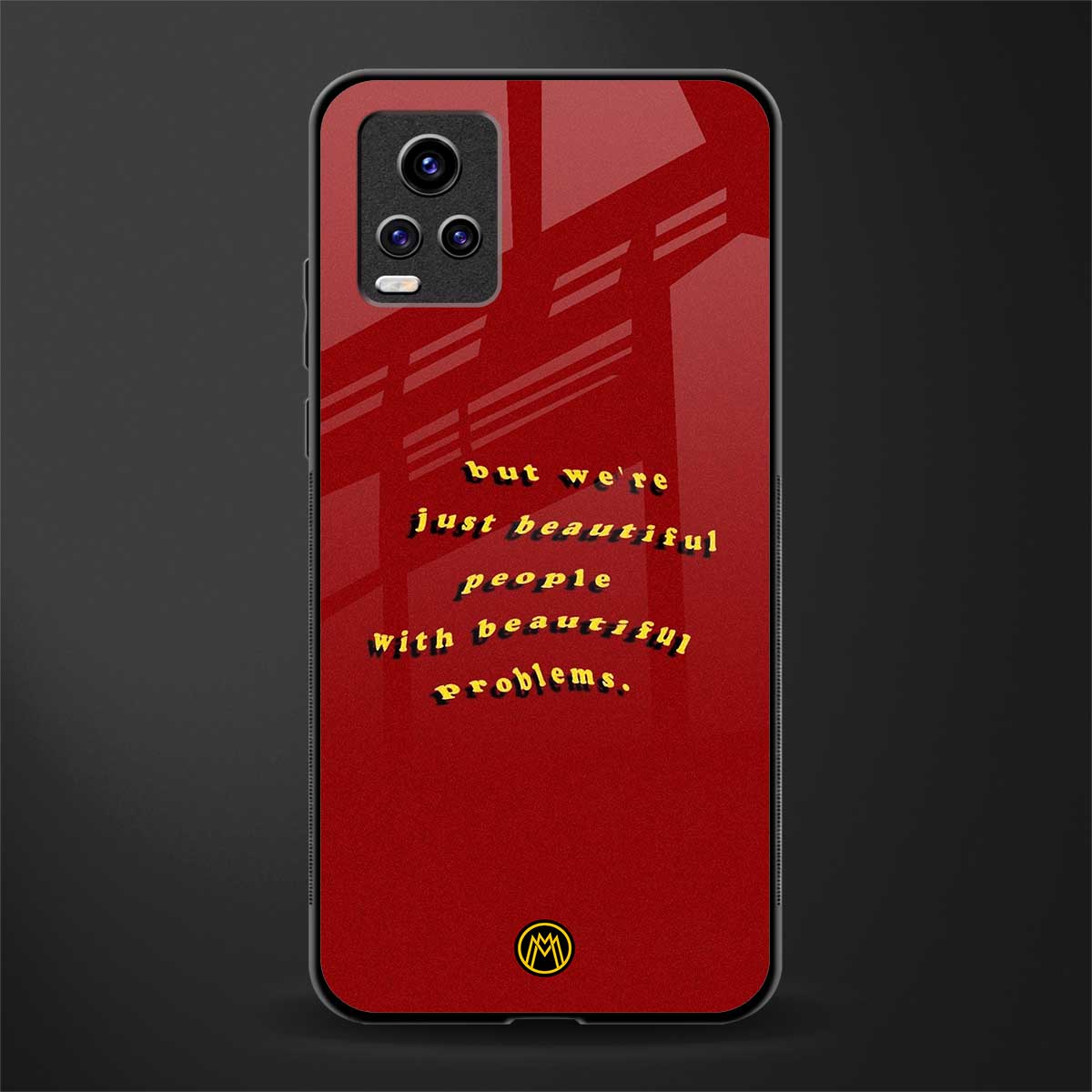 beautiful people with beautiful problems glass case for vivo v20 image