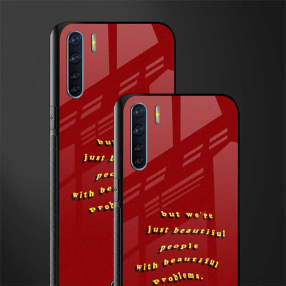 beautiful people with beautiful problems glass case for oppo f15 image-2