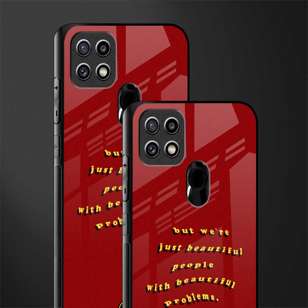 beautiful people with beautiful problems glass case for oppo a15s image-2