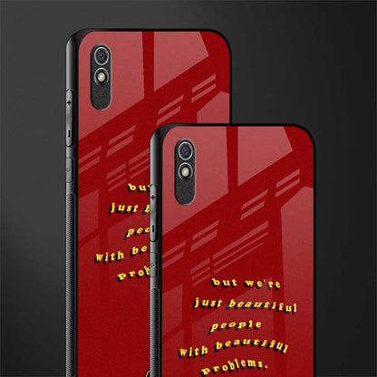 beautiful people with beautiful problems glass case for redmi 9a image-2
