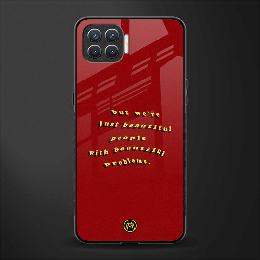 beautiful people with beautiful problems glass case for oppo f17 pro image
