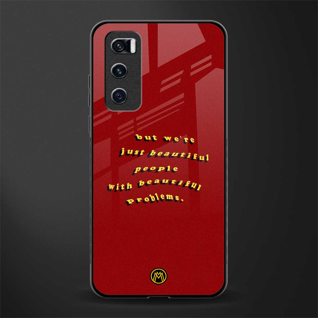 beautiful people with beautiful problems glass case for vivo v20 se image