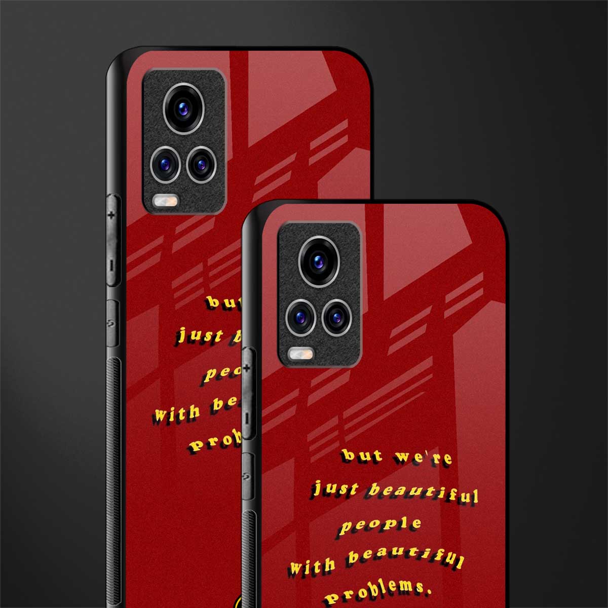 beautiful people with beautiful problems glass case for vivo v20 pro image-2