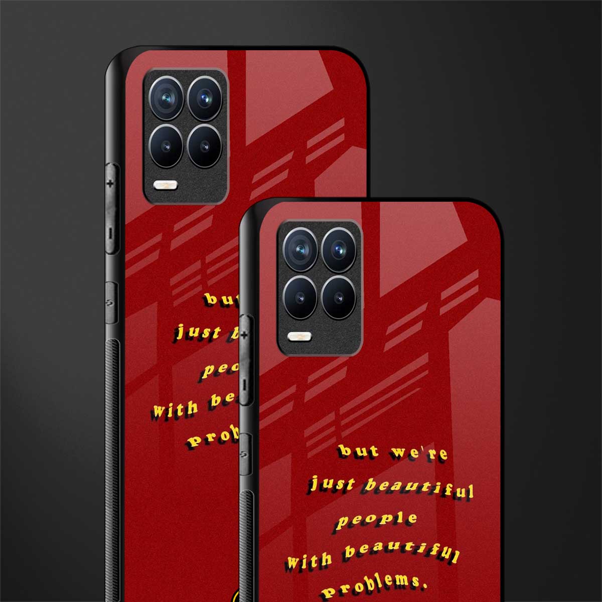 beautiful people with beautiful problems glass case for realme 8 pro image-2