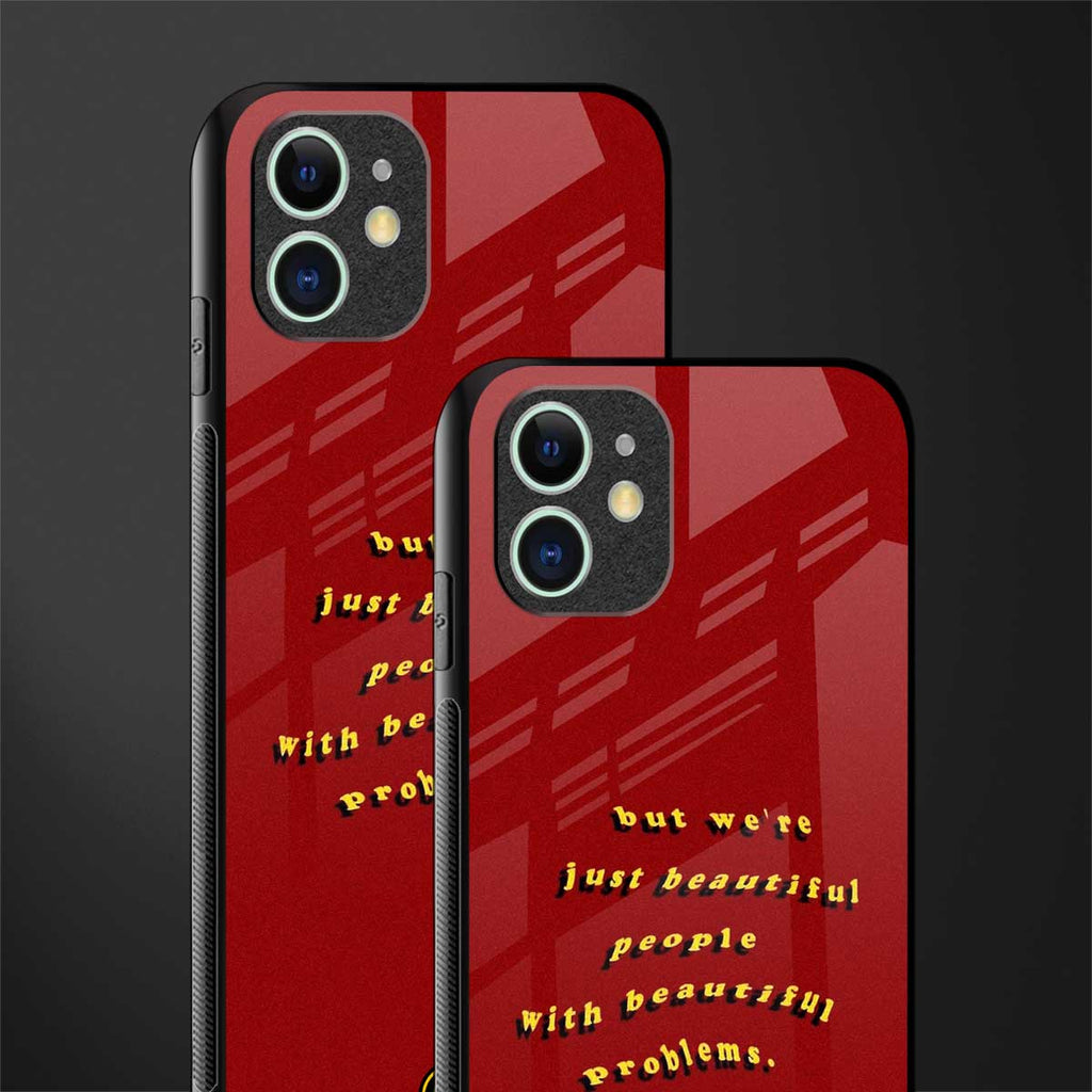 beautiful people with beautiful problems glass case for iphone 12 mini image-2