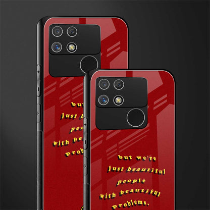 beautiful people with beautiful problems back phone cover | glass case for realme narzo 50a