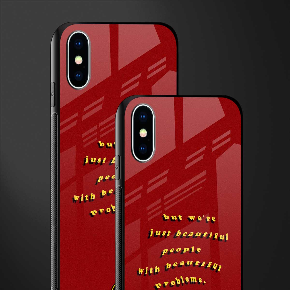 beautiful people with beautiful problems glass case for iphone xs image-2