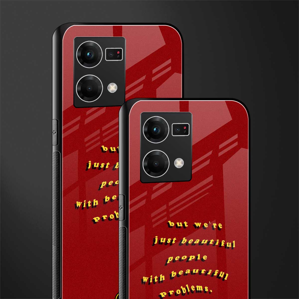 beautiful people with beautiful problems back phone cover | glass case for oppo f21 pro 4g