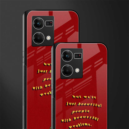 beautiful people with beautiful problems back phone cover | glass case for oppo f21 pro 4g