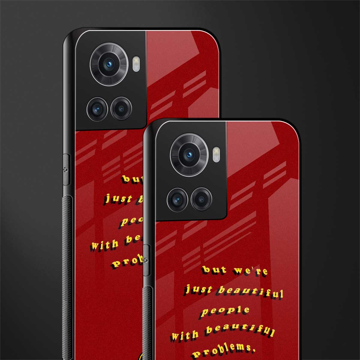 beautiful people with beautiful problems back phone cover | glass case for oneplus 10r 5g