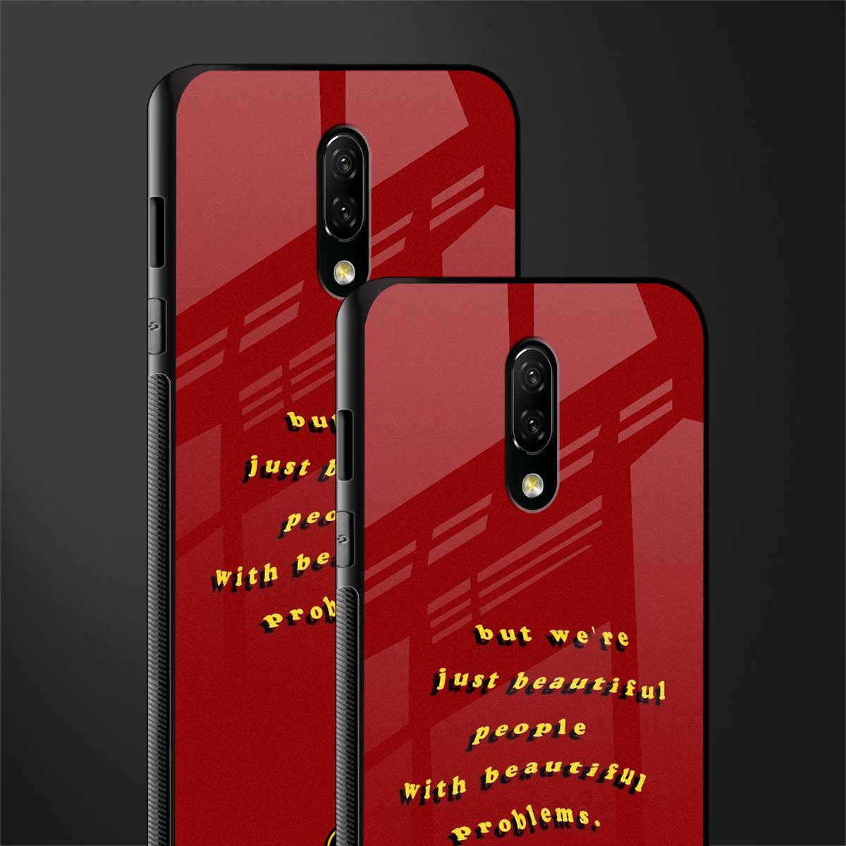 beautiful people with beautiful problems glass case for oneplus 7 image-2