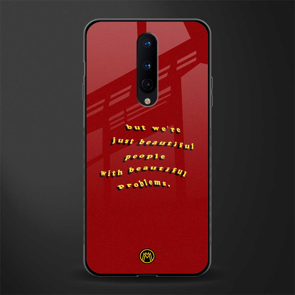 beautiful people with beautiful problems glass case for oneplus 8 image