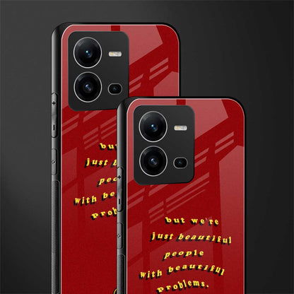 beautiful people with beautiful problems back phone cover | glass case for vivo v25-5g